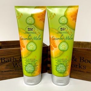 Bath and Body Works Cucumber Melon Body Cream x 2. New!